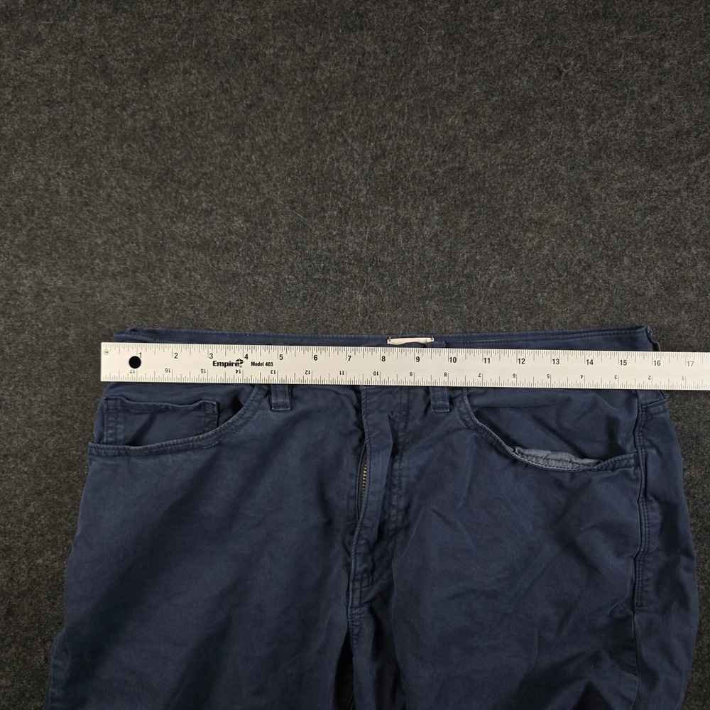Flint & Tinder Straight Fit 365 Pants Navy Blue Cotton Stretch Chino Men's 34x32 - Picture 7 of 16